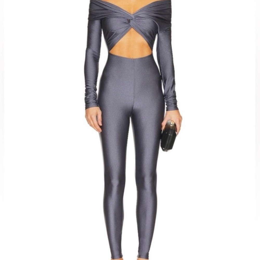 Elegant Off-Shoulder Metallic Jumpsuit